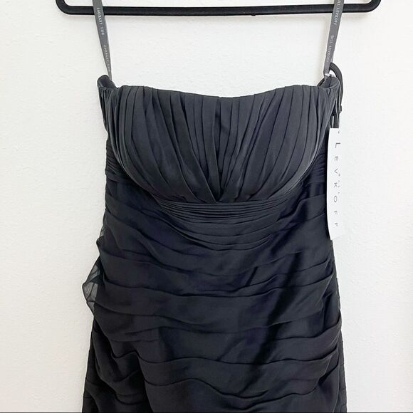 NWT Bill Levkoff Strapless Black Mini Dress - Picture 2 of 7